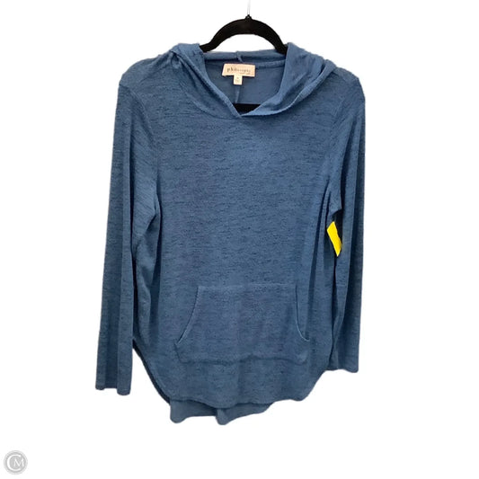 Top Long Sleeve By Philosophy In Blue, Size: M