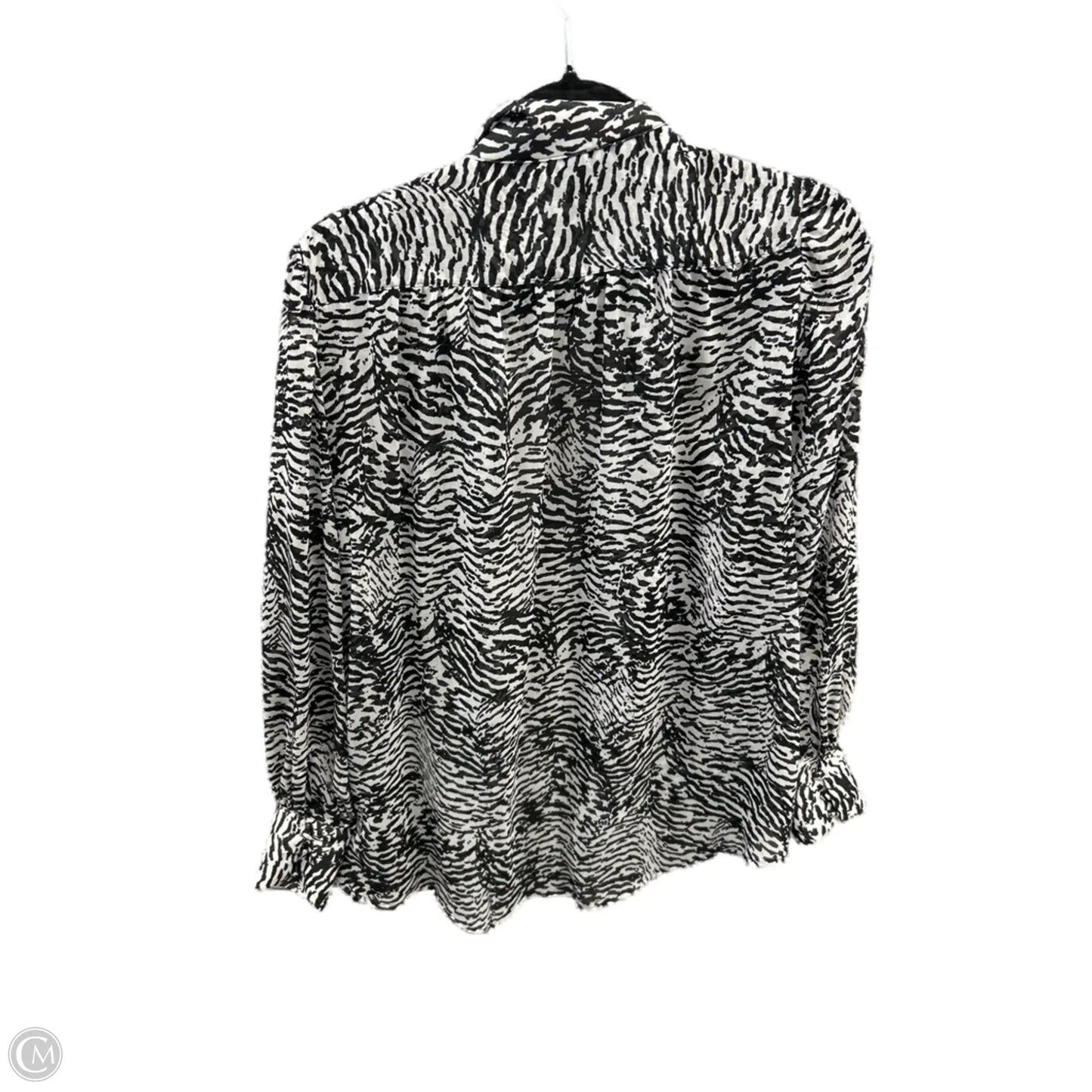 Top Long Sleeve By Nine West Apparel In Zebra Print, Size: M