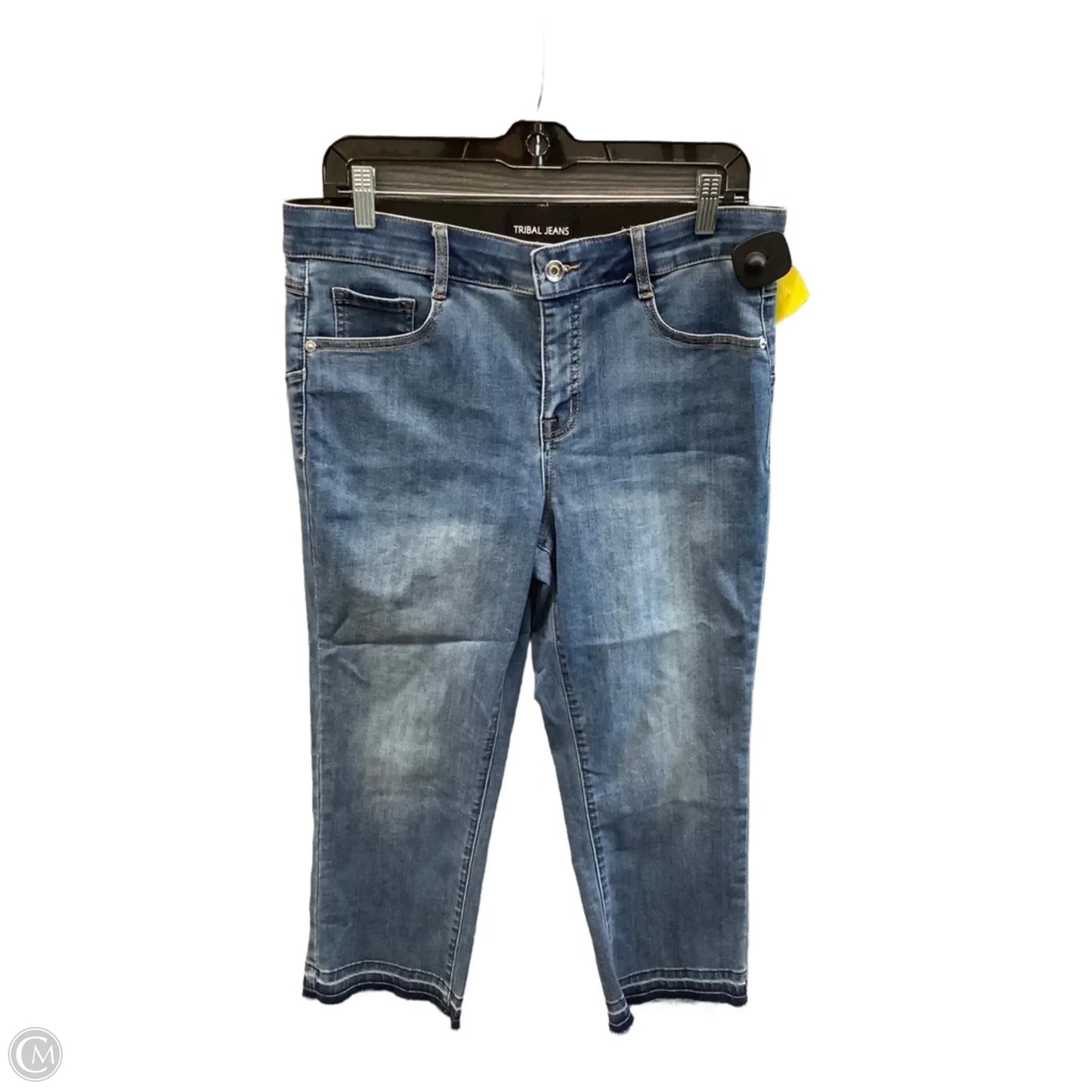 Jeans Cropped By Tribal In Blue Denim, Size: 10p