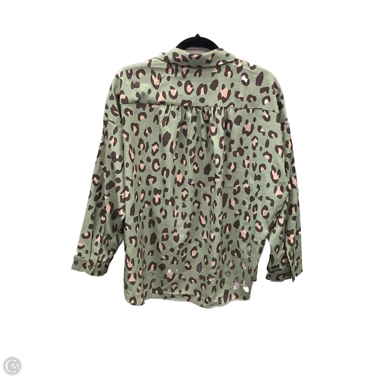 Top Long Sleeve By Jodifl In Green, Size: L