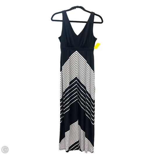 Dress Casual Maxi By Maurices In Black & White, Size: M