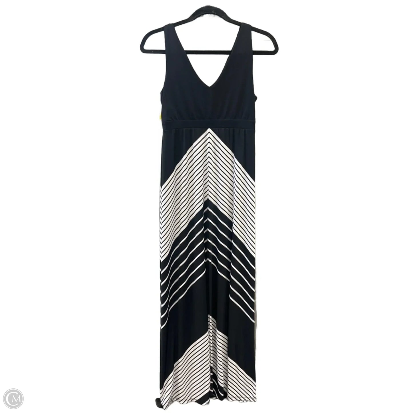 Dress Casual Maxi By Maurices In Black & White, Size: M