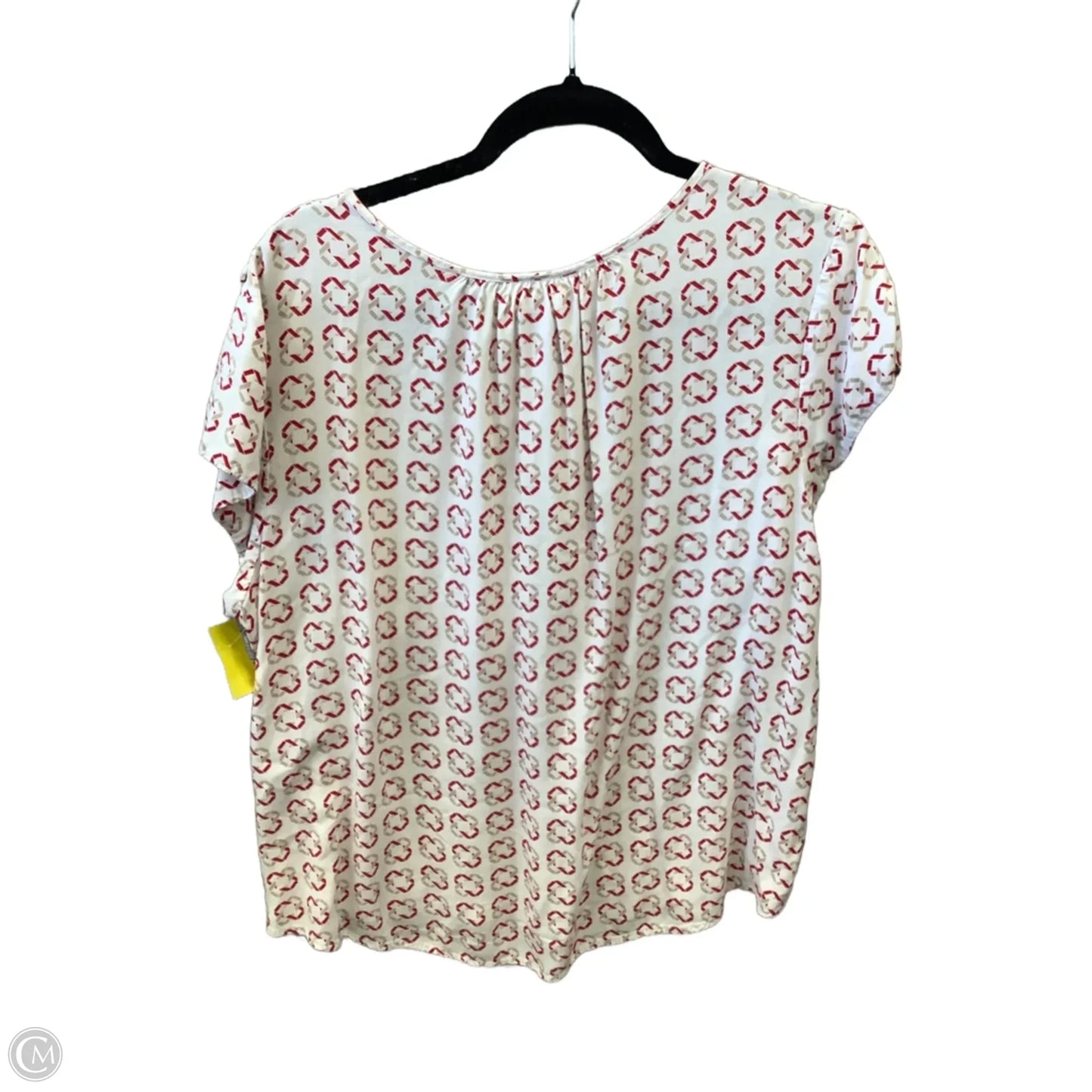 Top Short Sleeve By Liz Claiborne In White, Size: Xxl