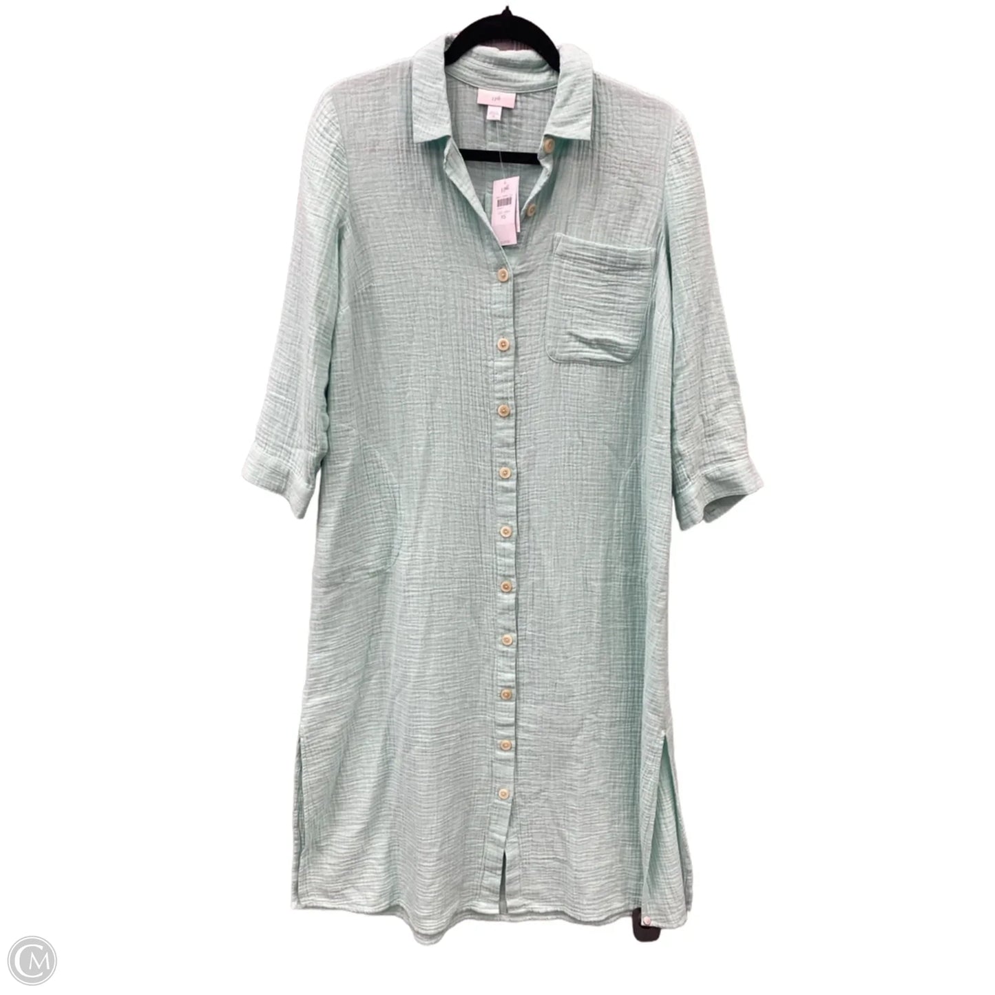 Dress Casual Midi By J. Jill In Green, Size: Xs