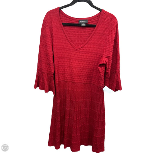 Dress Party Short By Liz Claiborne In Red, Size: 1x
