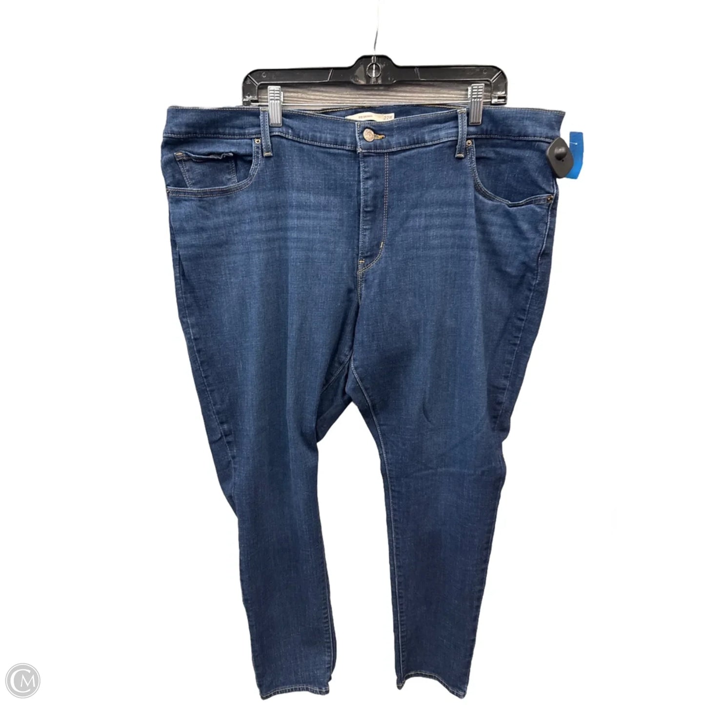 Jeans Skinny By Levis In Blue Denim, Size: 22