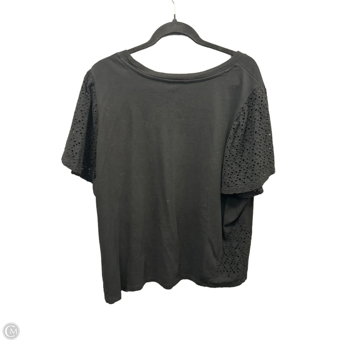 Top Short Sleeve By Time And Tru In Black, Size: 2x