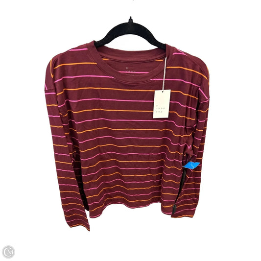 Top Long Sleeve By A New Day In Maroon, Size: L