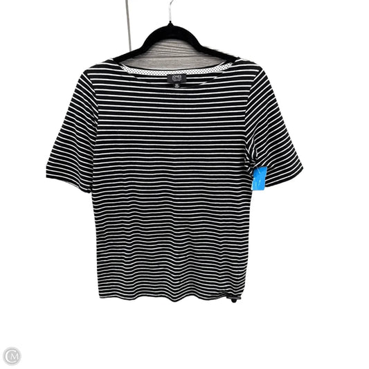 Top Short Sleeve By Jones New York In Black, Size: M