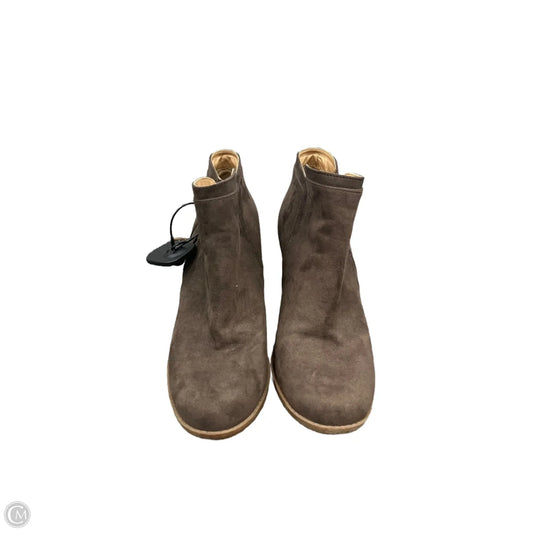 Boots Ankle Heels By Time And Tru In Brown, Size: 10