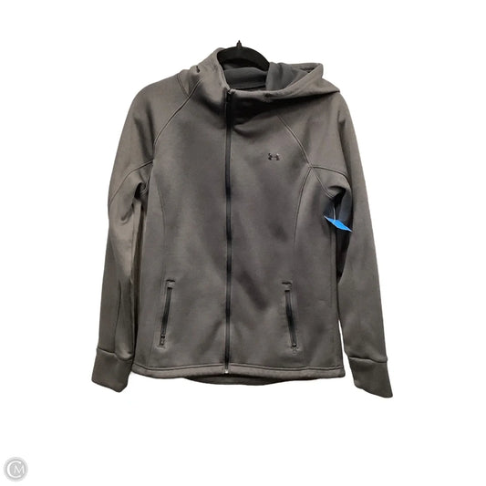 Athletic Sweatshirt Hoodie By Under Armour In Grey, Size: M