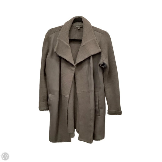 Sweater Cardigan By Ann Taylor In Grey, Size: M