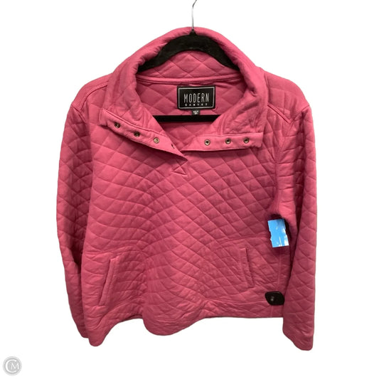 Sweatshirt Collar By Clothes Mentor In Pink, Size: Xl