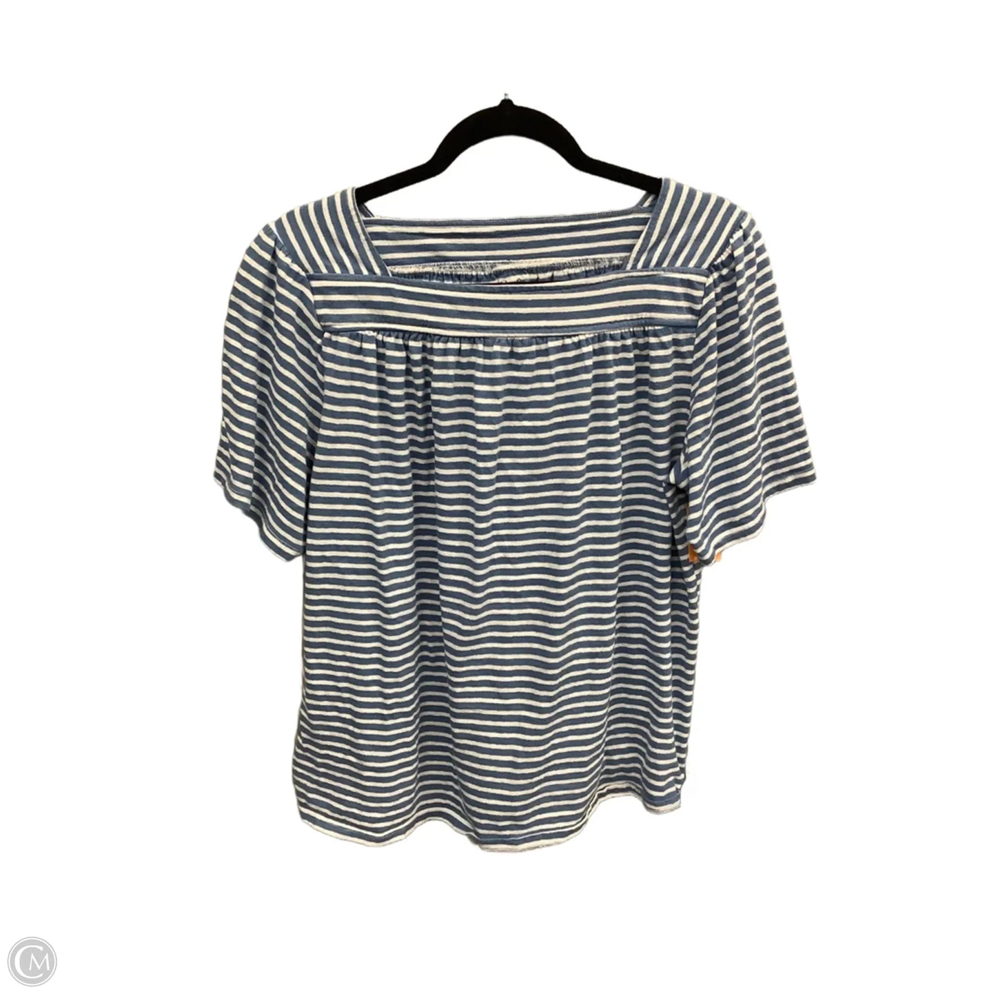 Top Short Sleeve By Croft And Barrow In Blue, Size: L