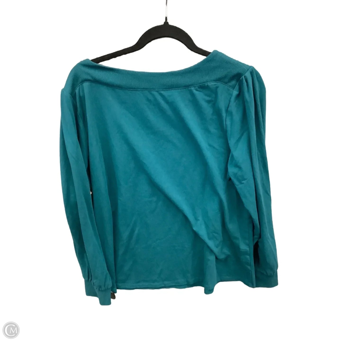 Top Long Sleeve By Croft And Barrow In Teal, Size: L