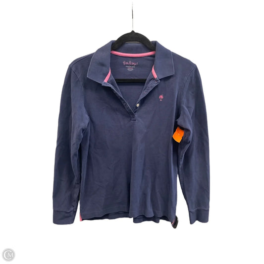 Top Long Sleeve Designer By Lilly Pulitzer In Navy, Size: M