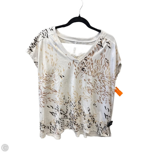 Top Short Sleeve By Lularoe In White, Size: L