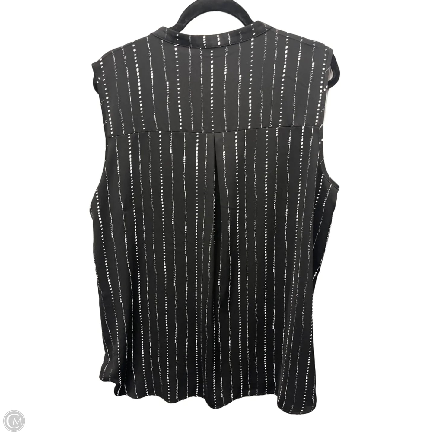 Blouse Sleeveless By Timeson In Black, Size: Xxl