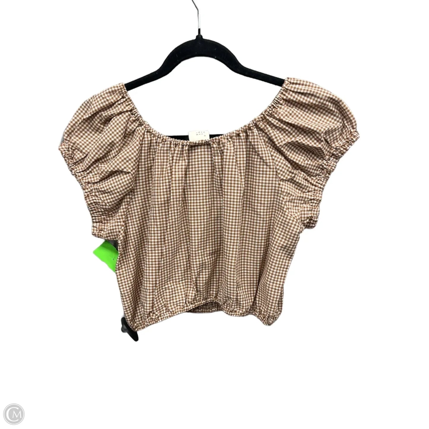 Top Short Sleeve By A New Day In Brown, Size: Xs