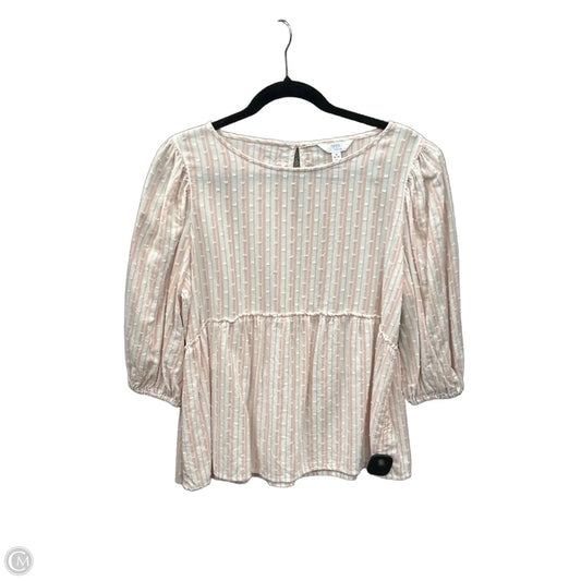 Top 3/4 Sleeve By Time And Tru In Pink, Size: M