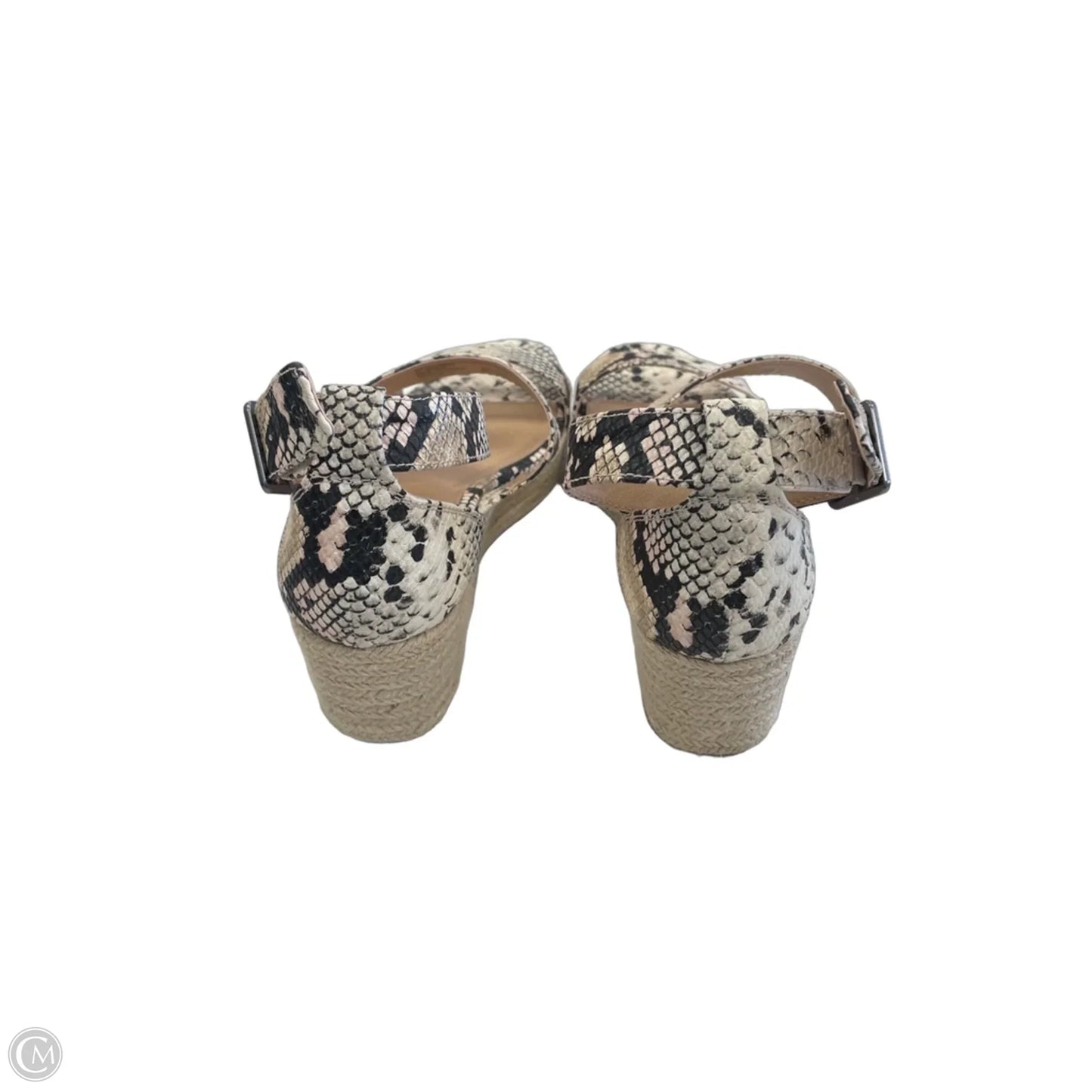 Sandals Heels Platform By Scoop In Snakeskin Print, Size: 9