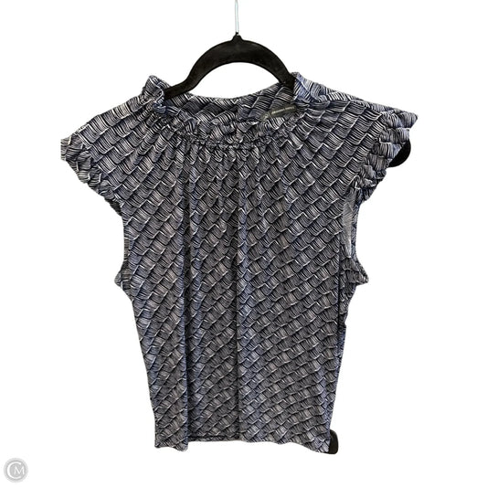 Top Short Sleeve By Adrianna Papell In Navy, Size: M