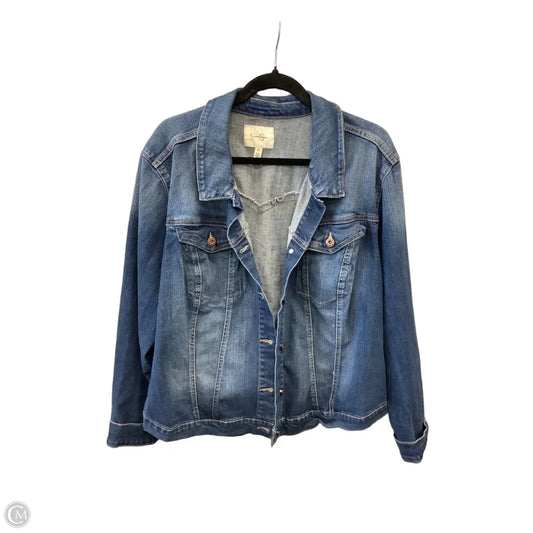 Jacket Denim By Jessica Simpson In Blue Denim, Size: 3x