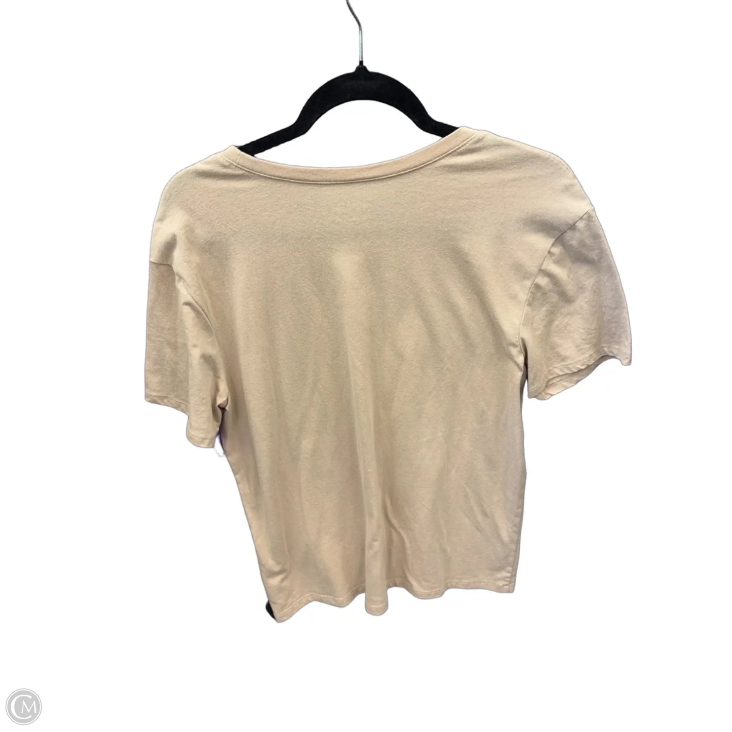 Top Short Sleeve By Time And Tru In Tan, Size: M