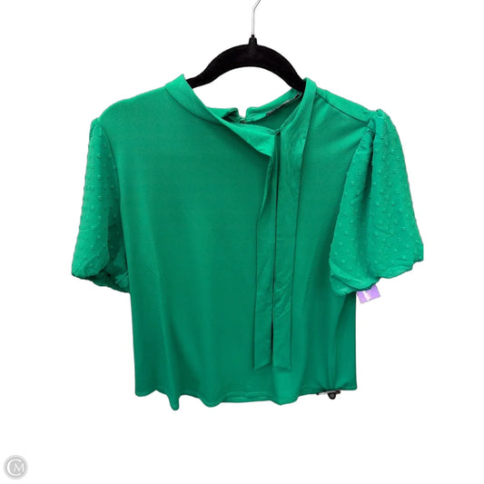 Top Short Sleeve By Adrianna Papell In Green, Size: M