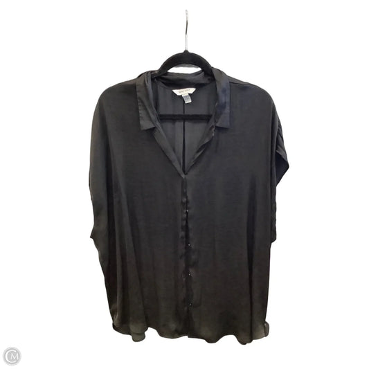 Blouse Short Sleeve By Nine West Apparel In Black, Size: 3x