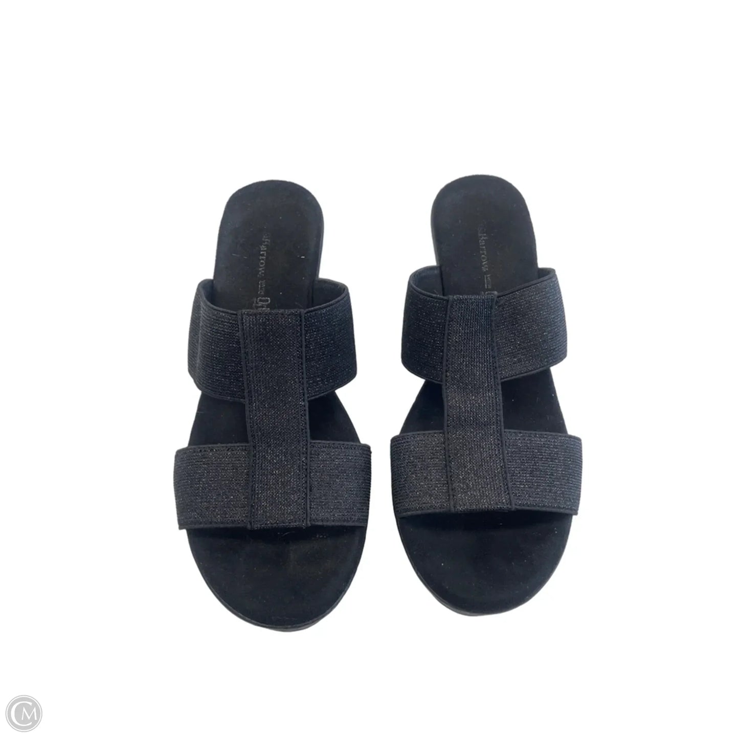 Sandals Heels Wedge By Croft And Barrow In Black, Size: 8.5
