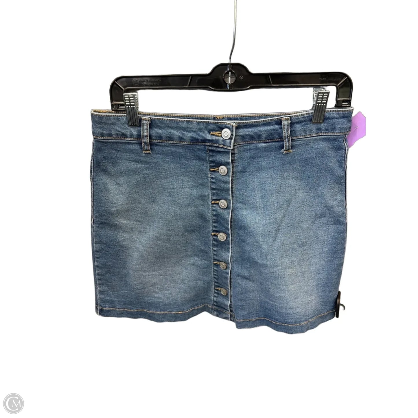 Skirt Mini & Short By Celebrity Pink In Blue Denim, Size: 8