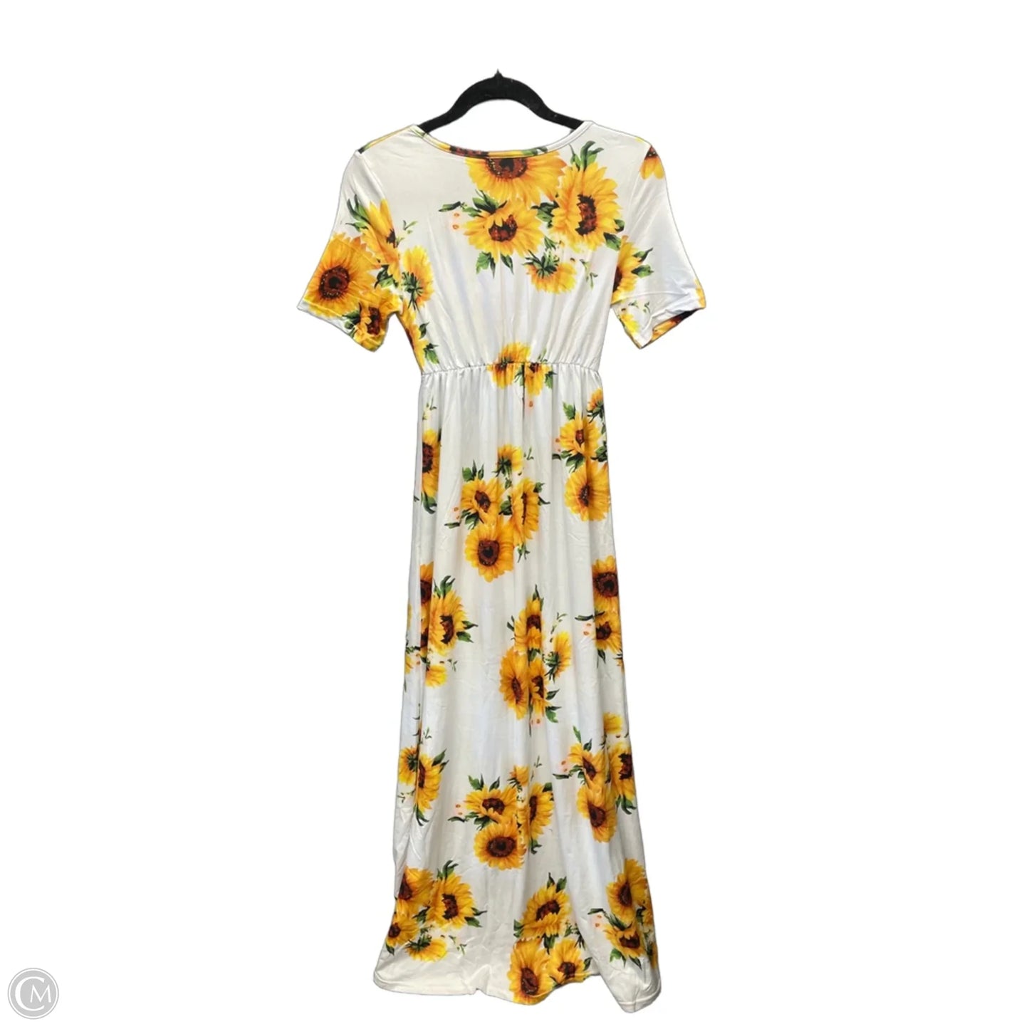 Dress Casual Maxi By Cme In White & Yellow, Size: S