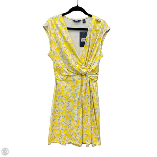 Dress Casual Short By Lands End In Yellow, Size: M