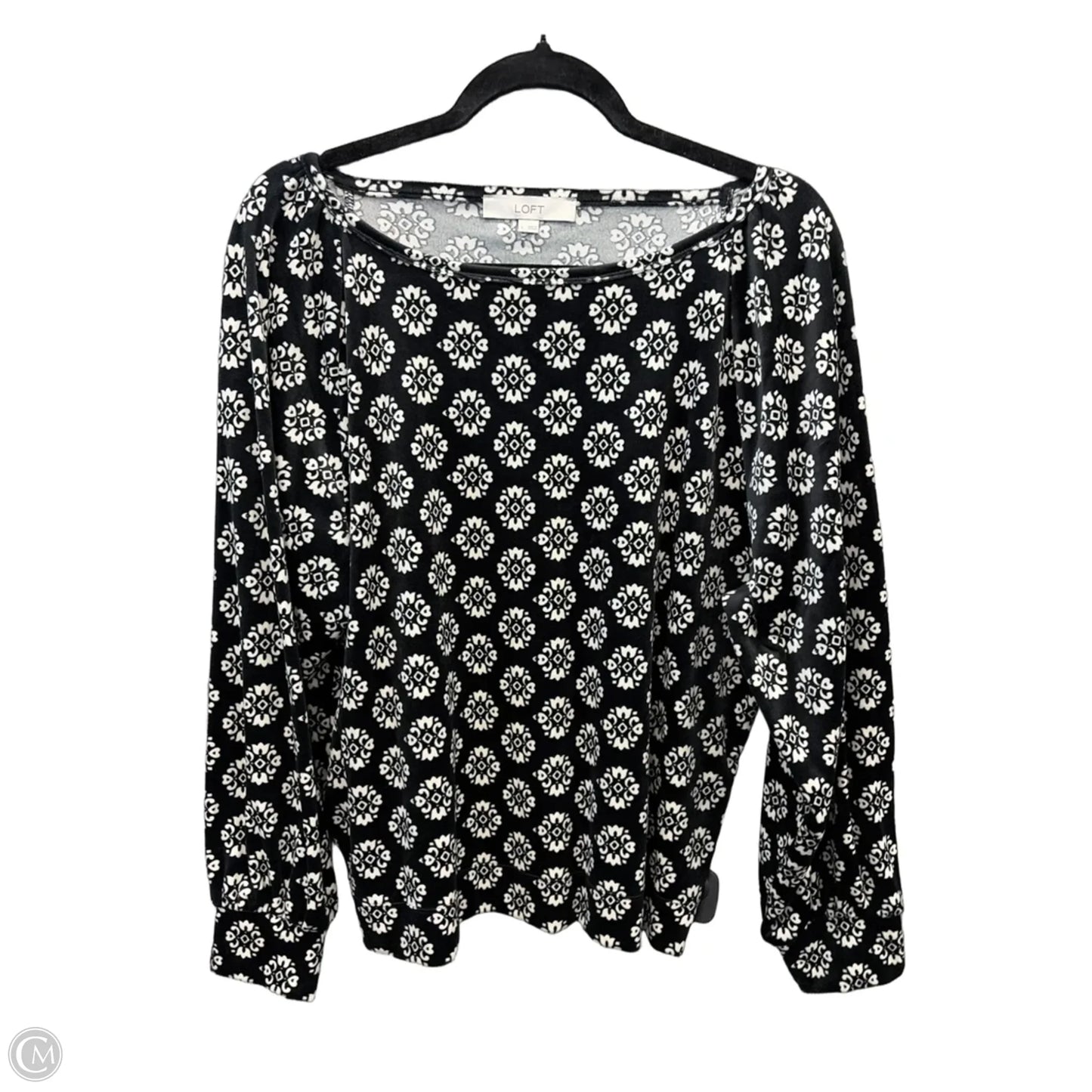Top Long Sleeve By Loft In Black, Size: L