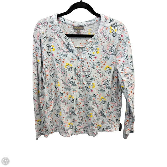 Top Long Sleeve By Style And Company In Blue, Size: Lp