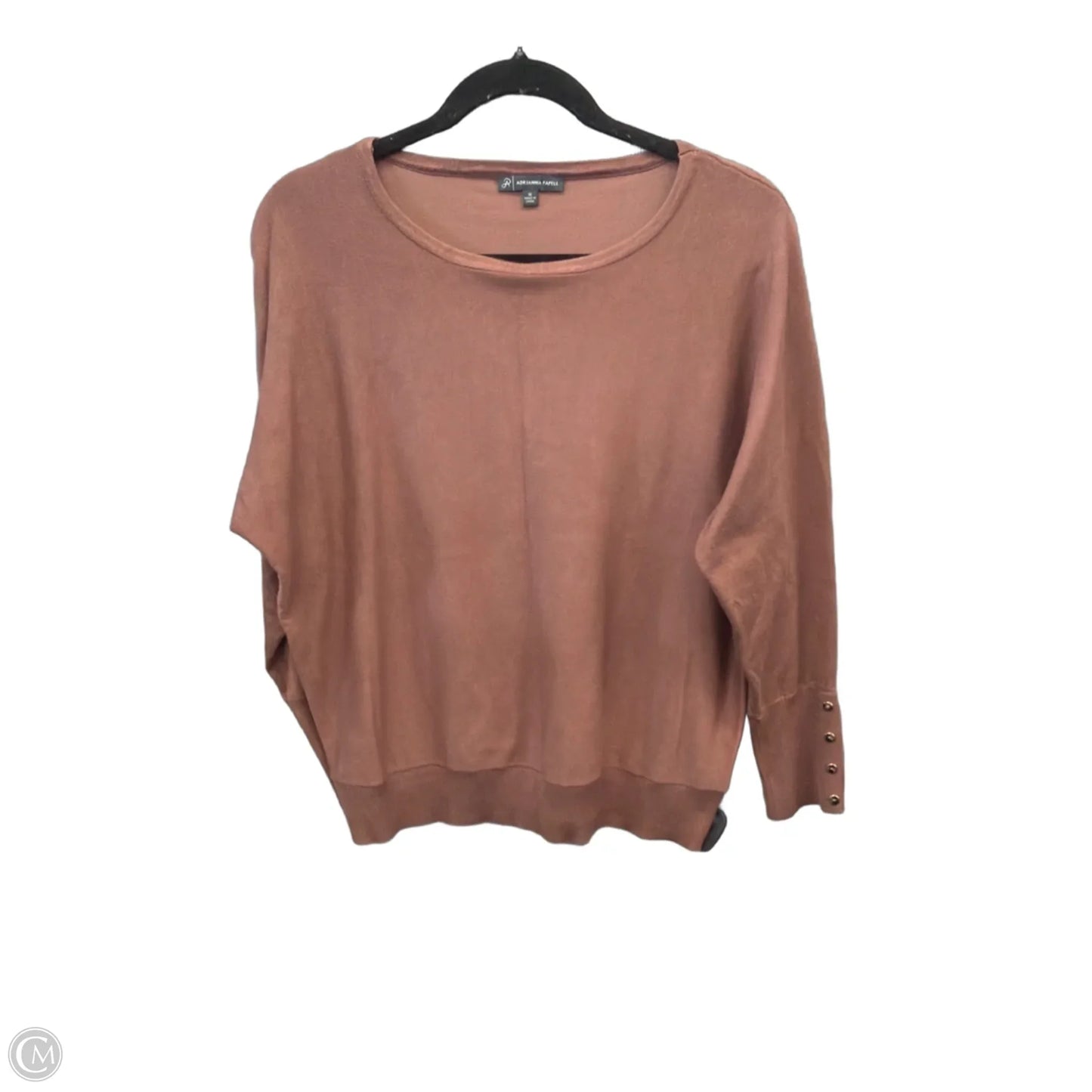 Top Long Sleeve By Adrianna Papell In Brown, Size: M
