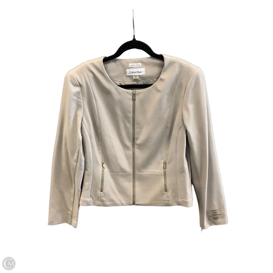 Blazer By Calvin Klein In Tan, Size: L