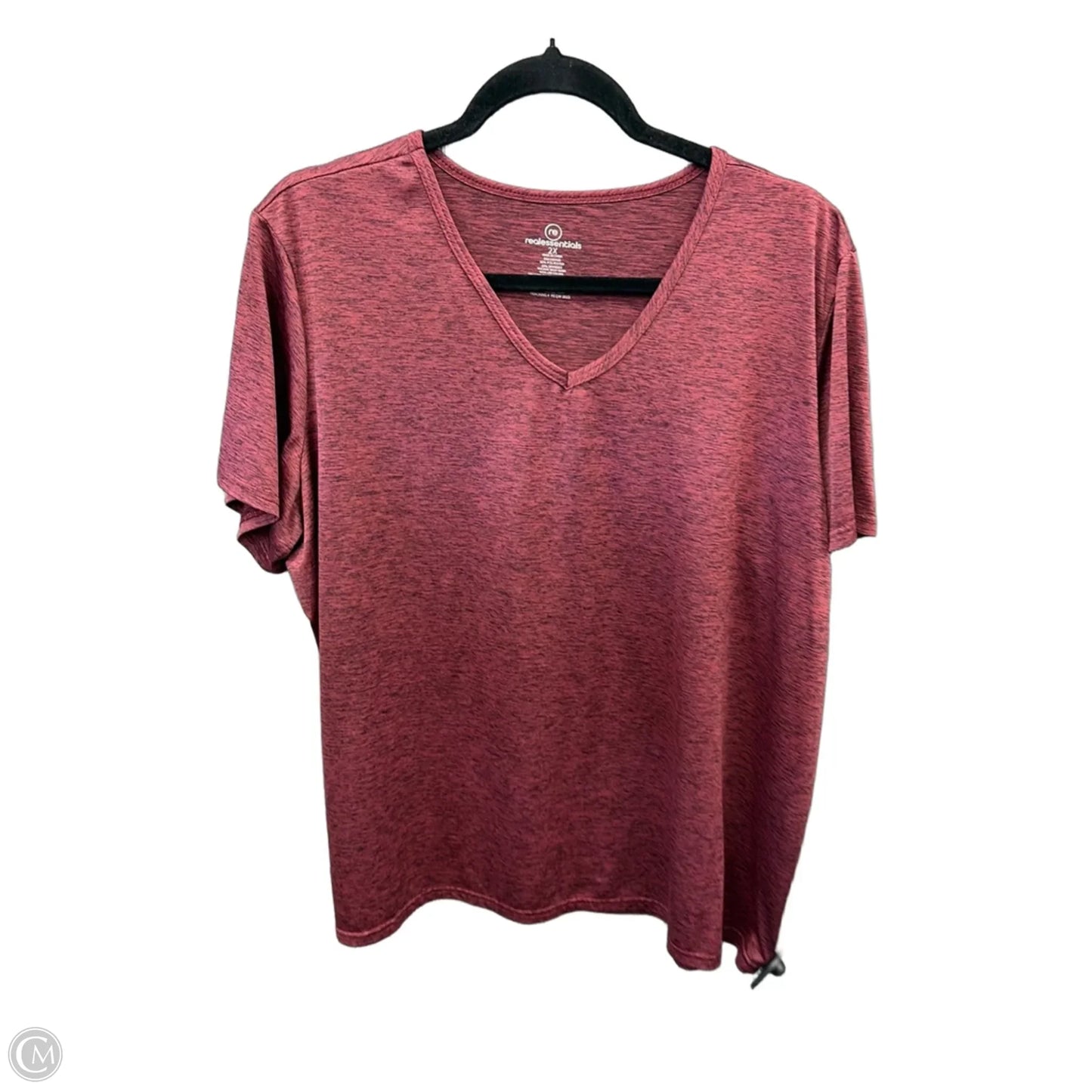 Athletic Top Short Sleeve By Clothes Mentor In Red, Size: 2x