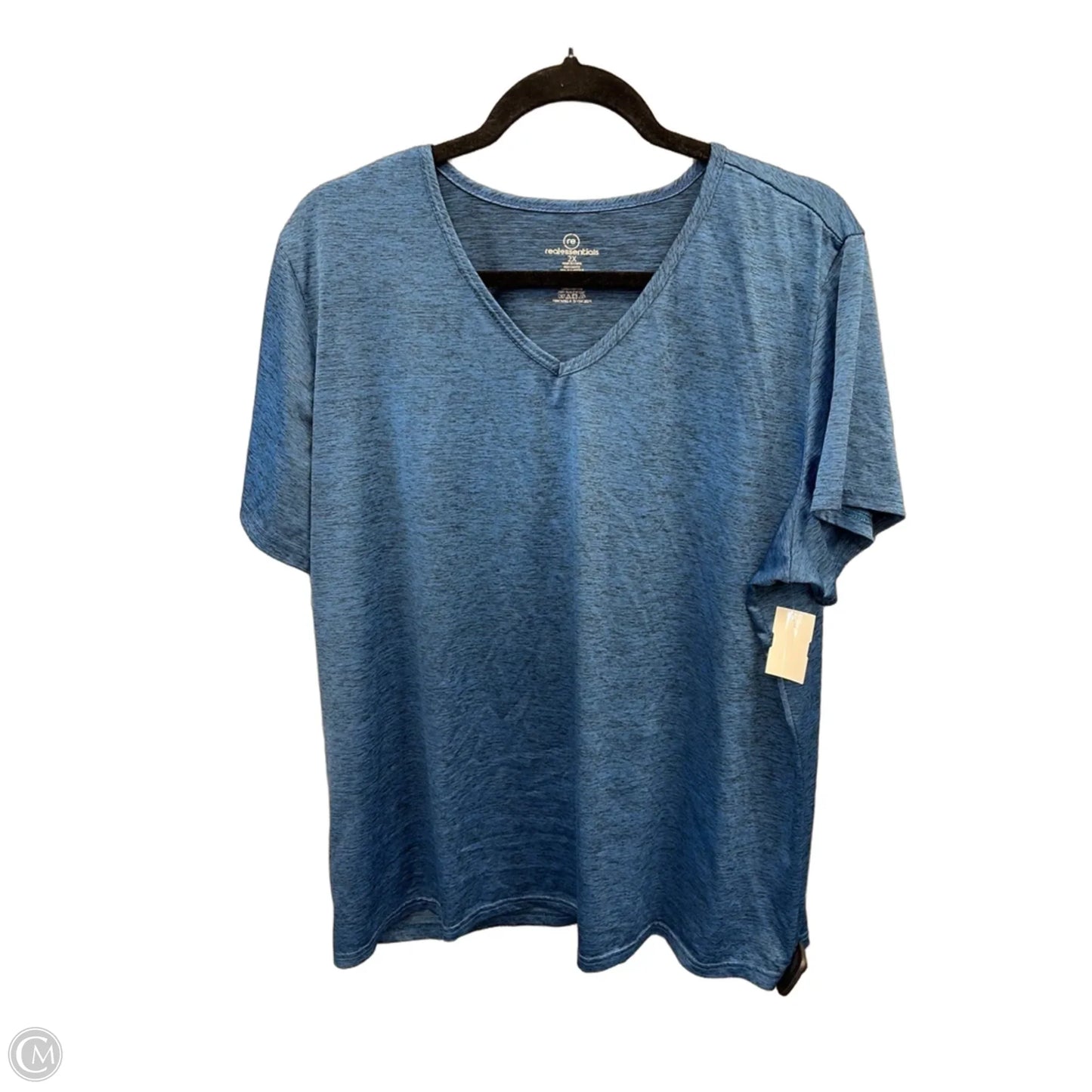 Athletic Top Short Sleeve By Clothes Mentor In Blue, Size: 2x