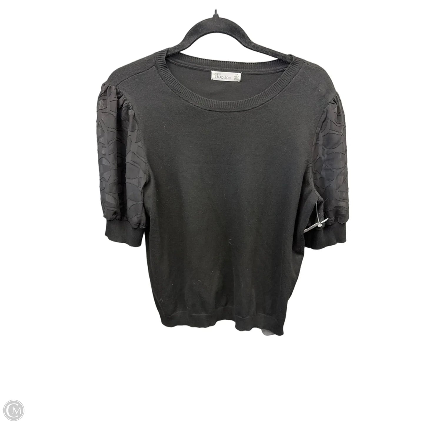 Top Short Sleeve By 89th And Madison In Black, Size: S