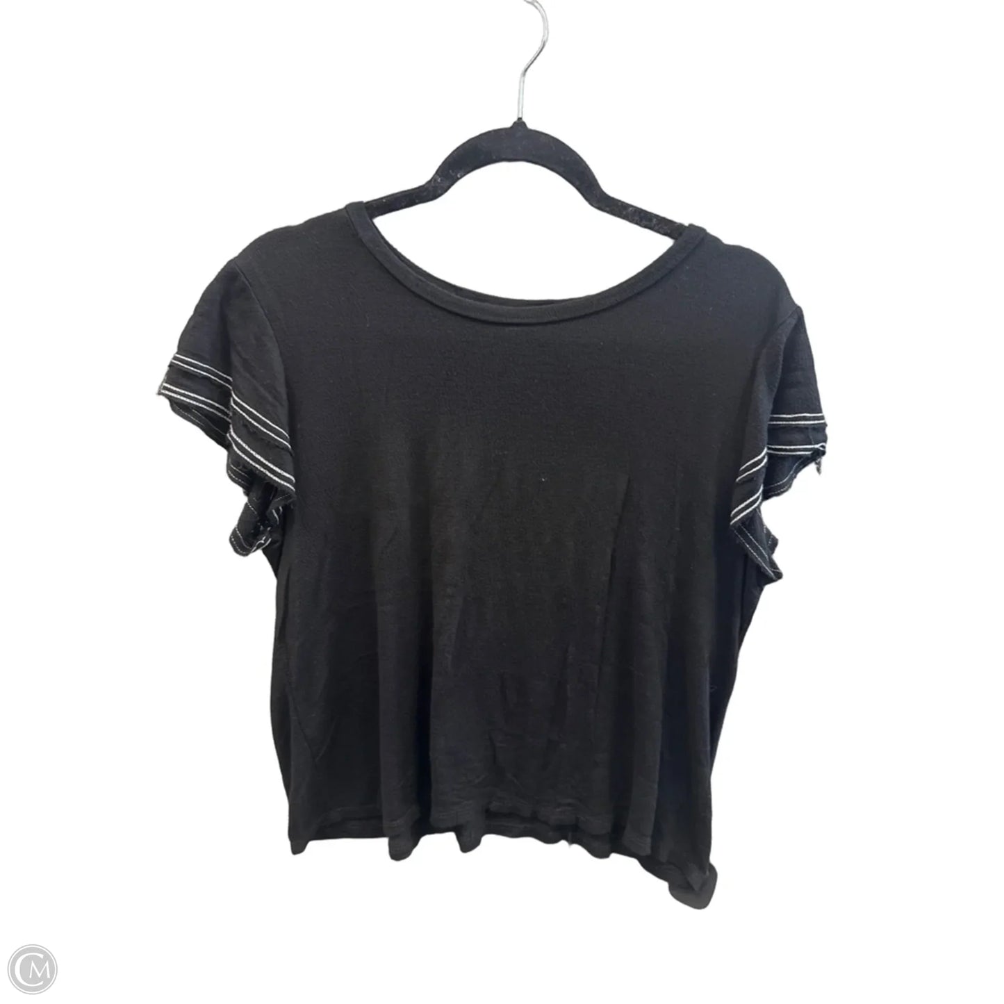 Top Short Sleeve By Bobeau In Black, Size: S