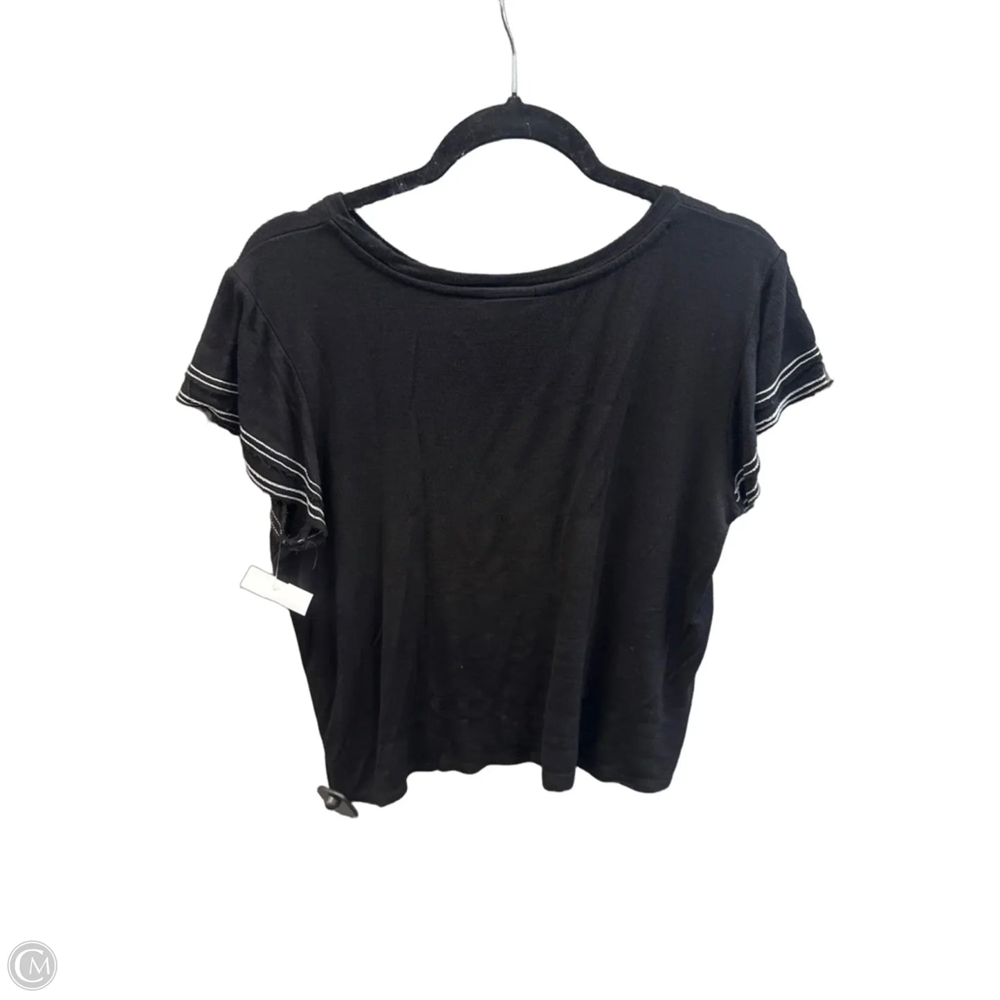 Top Short Sleeve By Bobeau In Black, Size: S