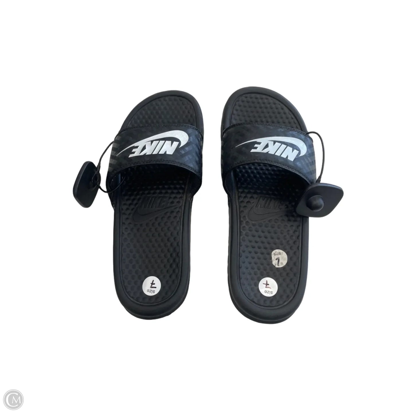 Sandals Flats By Nike In Black, Size: 7