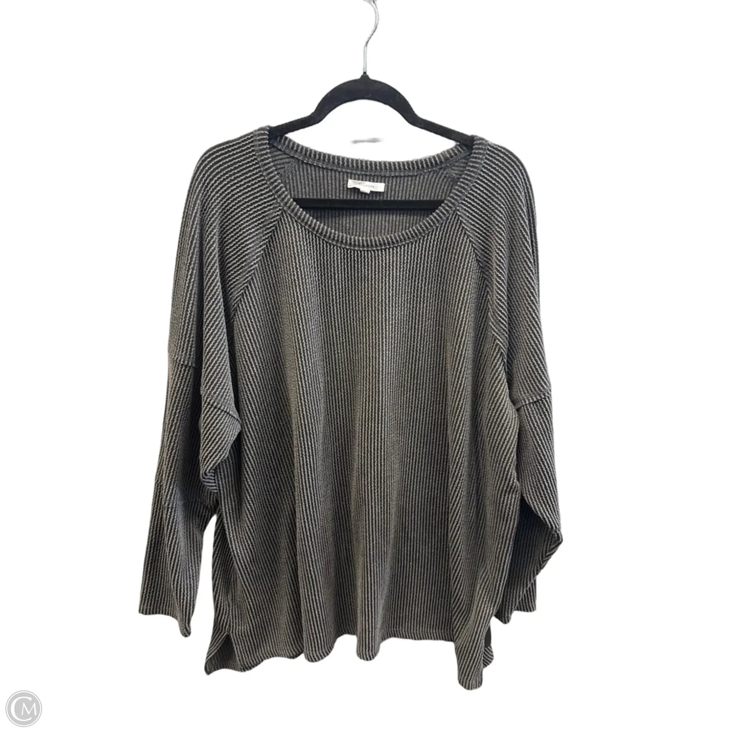 Top Long Sleeve By Maurices In Grey, Size: 3x