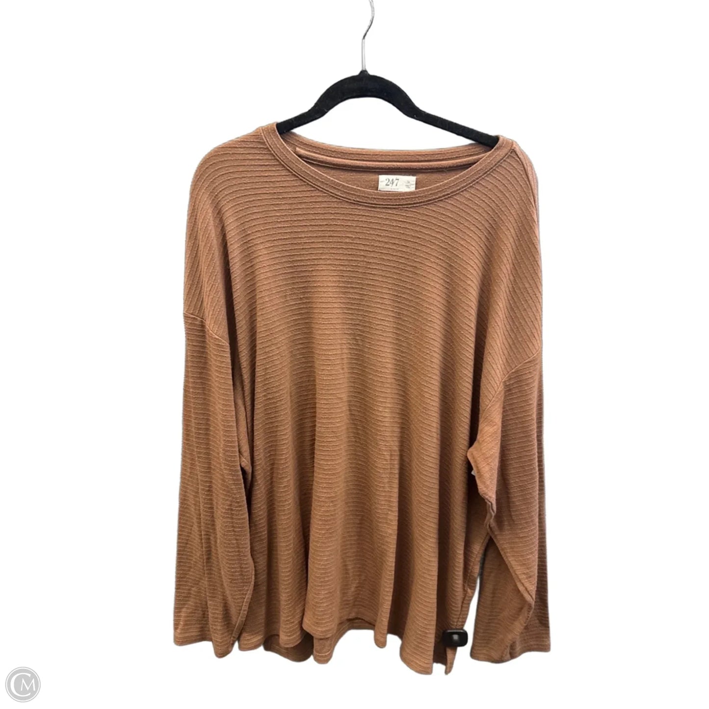 Top Long Sleeve By Maurices In Brown, Size: 3x