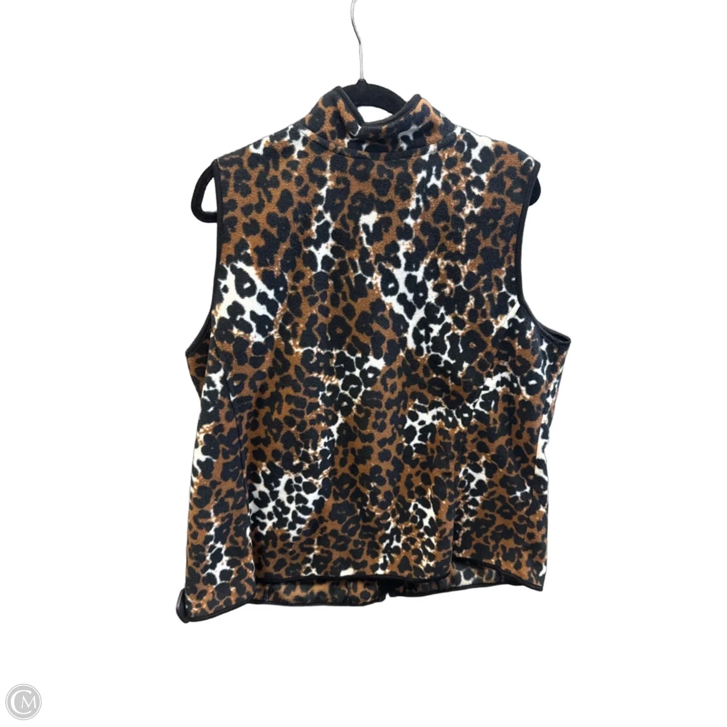 Vest Fleece By Laura Scott In Animal Print, Size: 1x