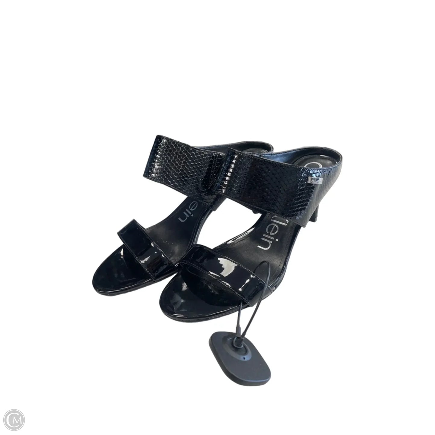 Sandals Heels Stiletto By Calvin Klein In Black, Size: 8