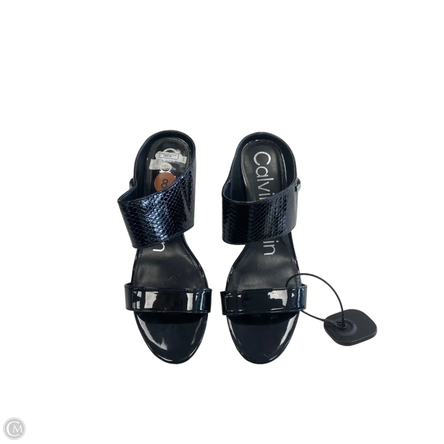 Sandals Heels Stiletto By Calvin Klein In Black, Size: 8