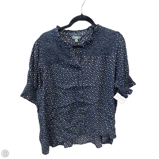 Top Short Sleeve By Terra & Sky In Navy, Size: Xl